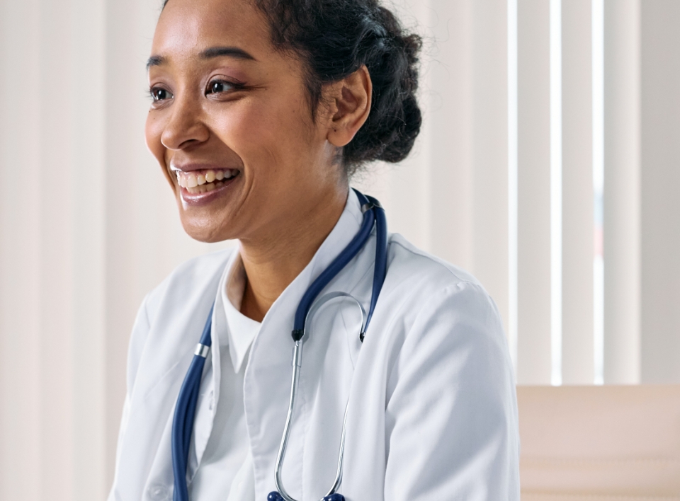 Female Doctor Smiling with Stethoscope | Xray & MRI Specialist Near Me | Fowler Simmons Radiology